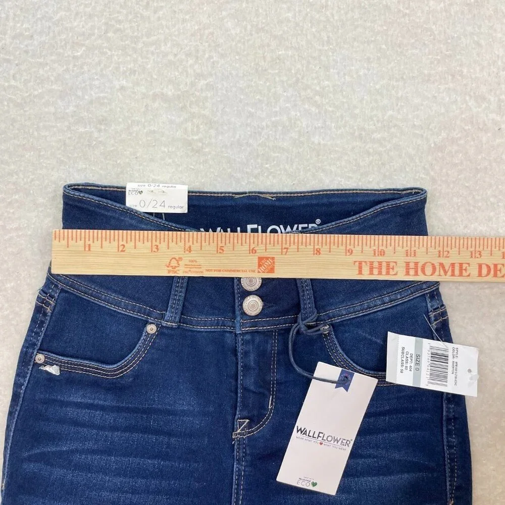 NWT Wallflower Women's Sassy High Rise Skinny Jeans Insta Soft Size 0_6